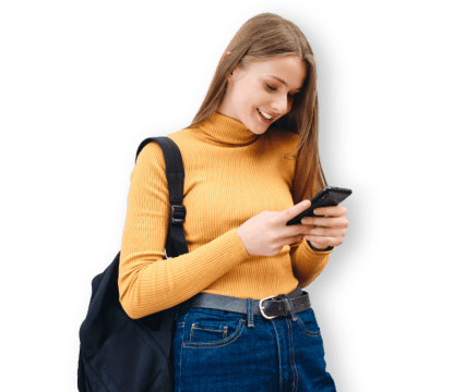 Ragazza che guarda il telefono