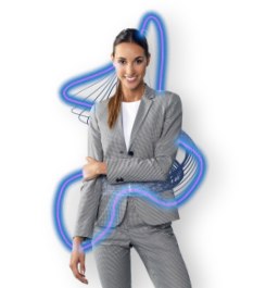 Professionista con flusso di energia