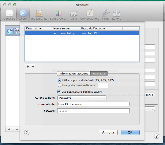 Server SMTP 25 e 465