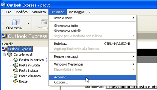 Impostazioni account