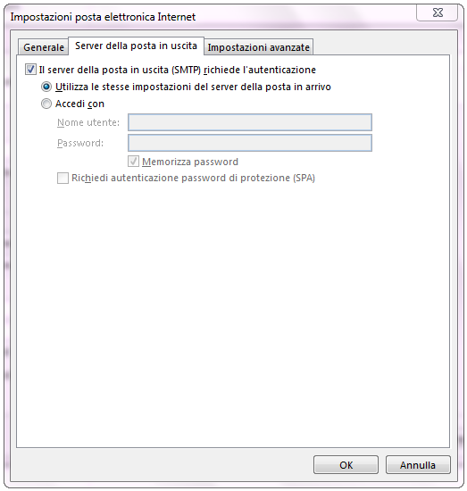 Server della posta in uscita