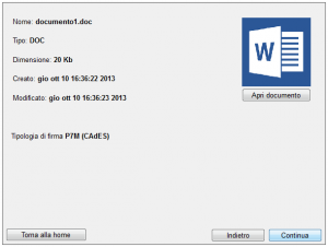 Firma documento - step 1