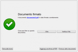 Conferma firma PDF dispositivo fisico