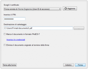 Conferma firma PDF remoto
