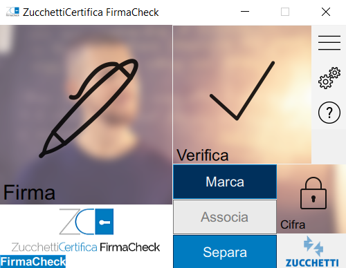 Scegli il certificato - credenziali visibili