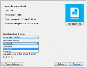 Dettaglio verifica Time Stamping Authority